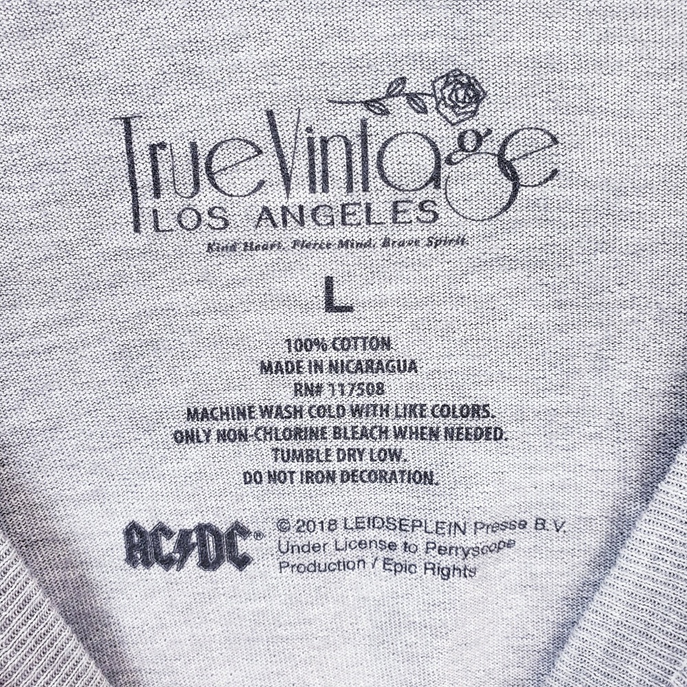 True Vintage AC/DC Long Sleeve Tee NWT Medium - Picture 4 of 5